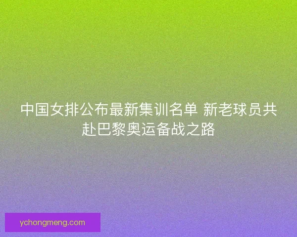 中国女排公布最新集训名单 新老球员共赴巴黎奥运备战之路